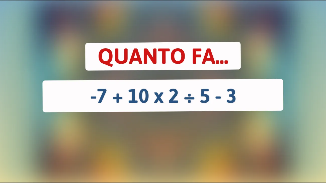 \"Risolvi l'enigma matematico che solo gli intelligenti riescono a decifrare!\""