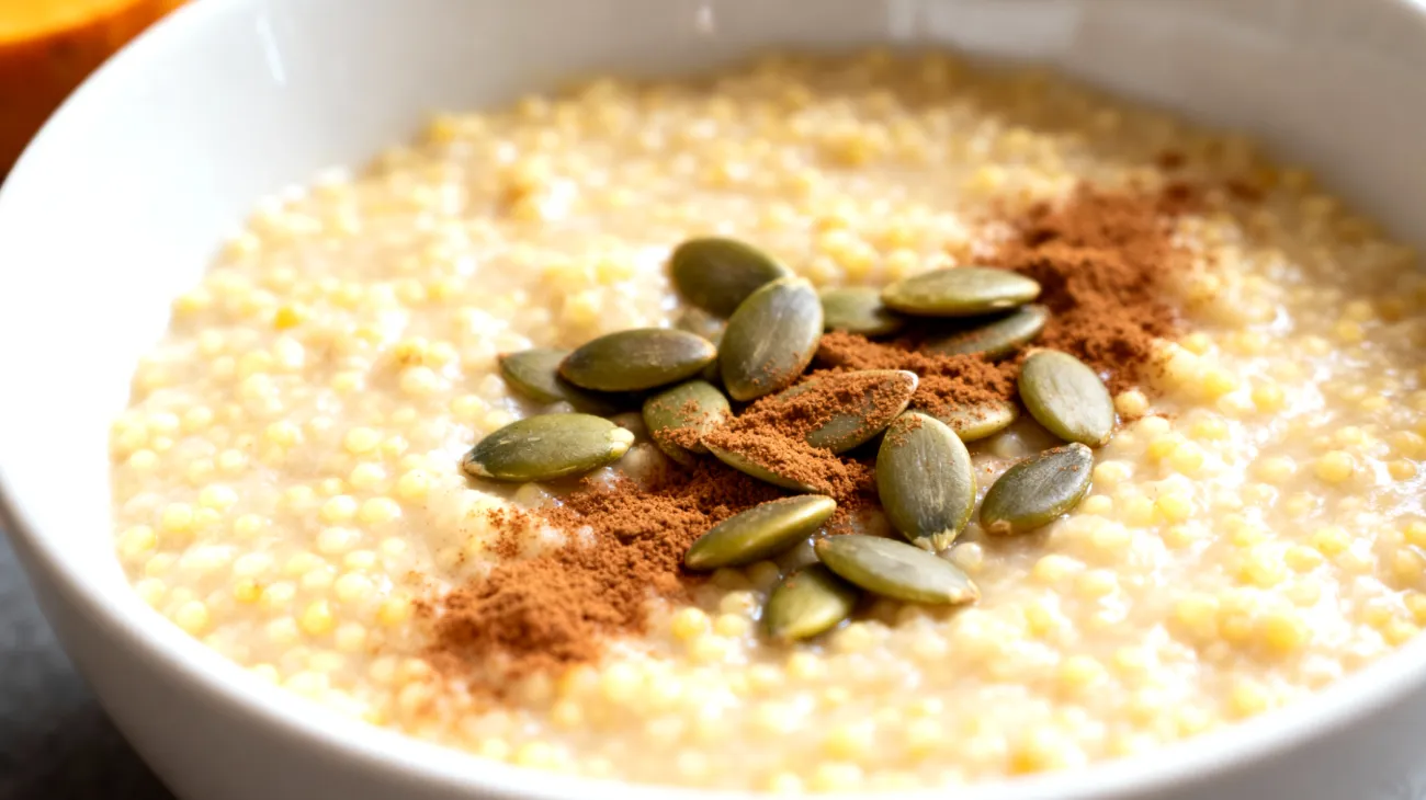 Porridge di miglio con semi di zucca e cannella"