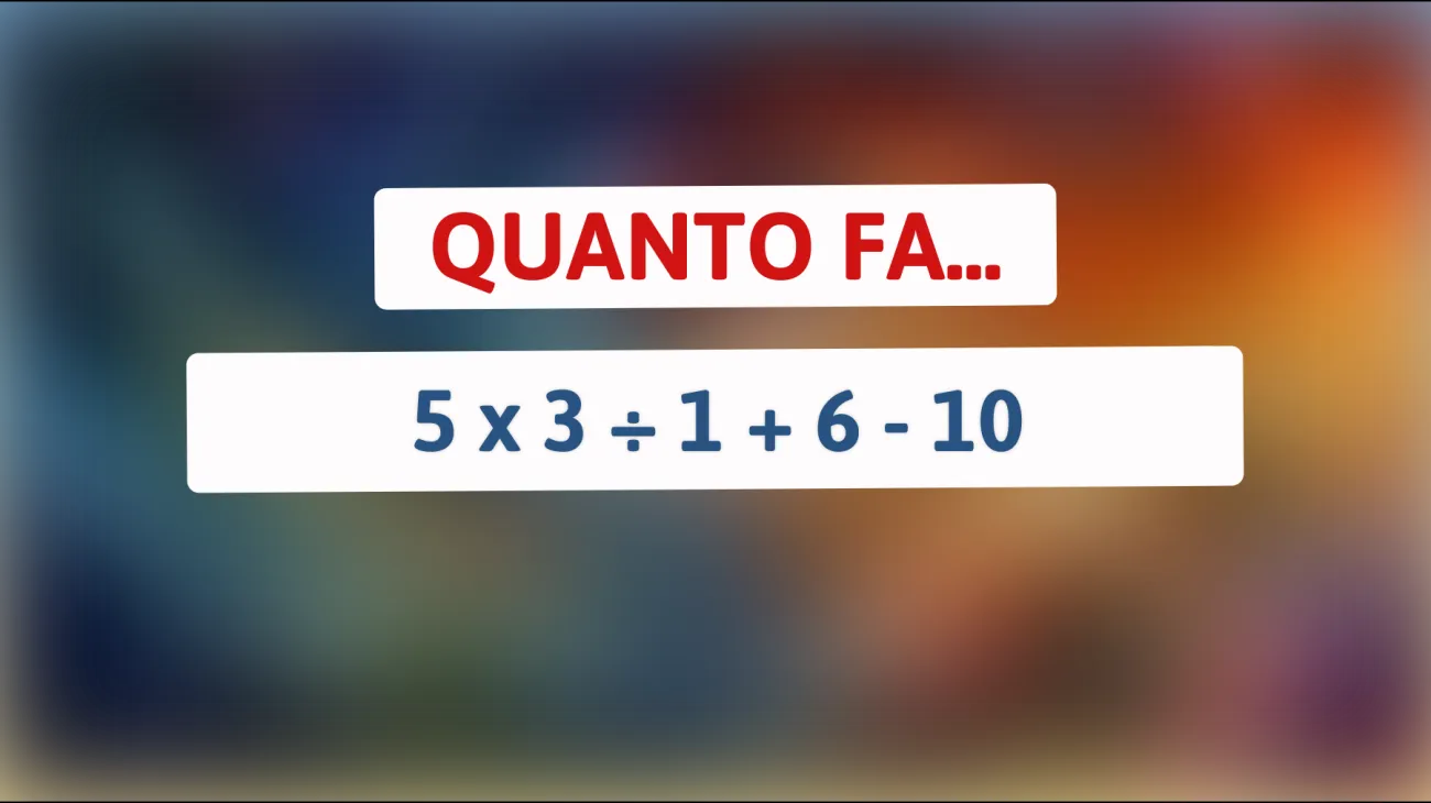 \"Scopri se sei un vero genio risolvendo quest'illusorio indovinello matematico in meno di 30 secondi!\""