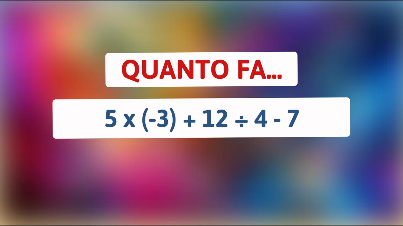 Solo i Veri Geni Riusciranno a Risolvere Questo Semplice Indovinello Matematico... Sei Uno di Loro?"